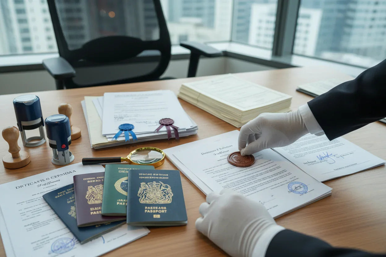 Document authentication for expatriates