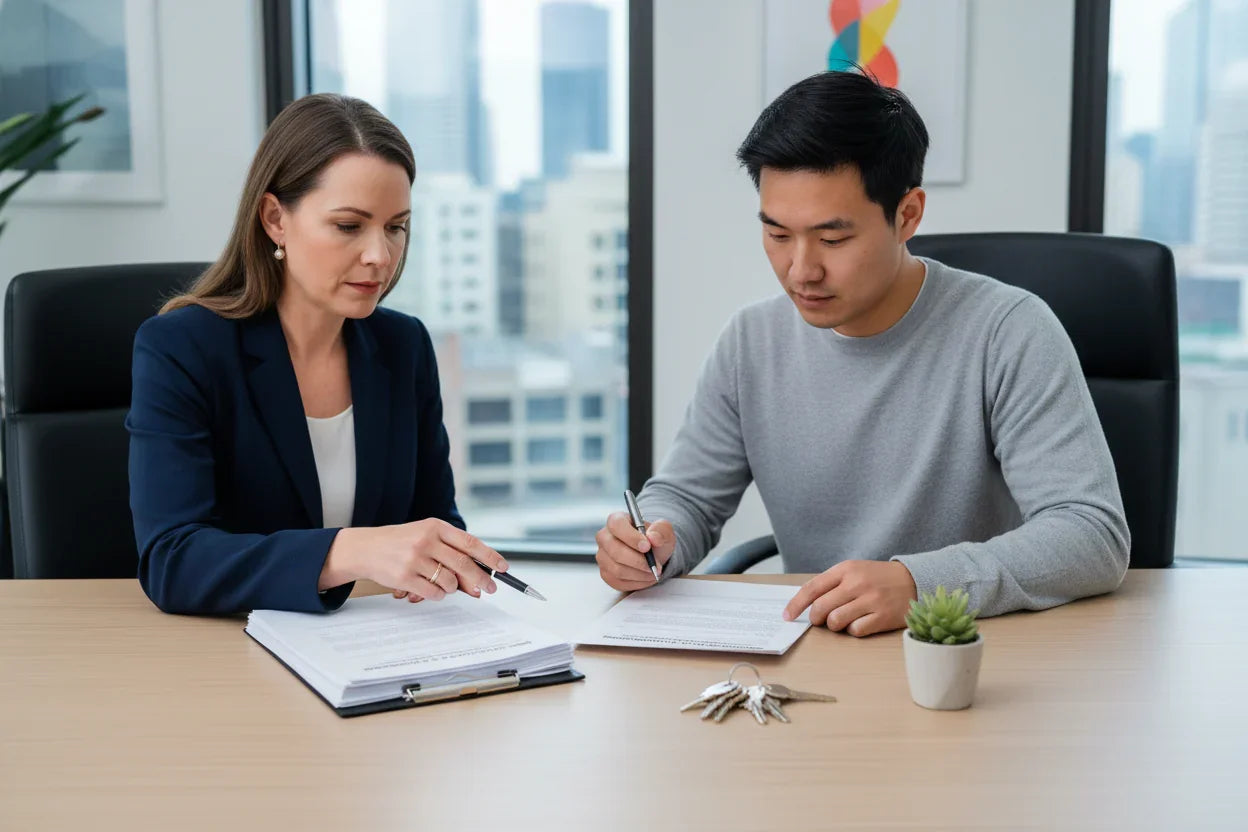 Lease agreement signing