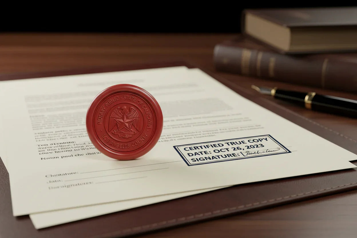 Notary seal close-up